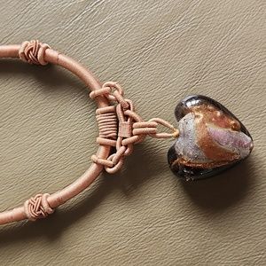 Glass heart necklace